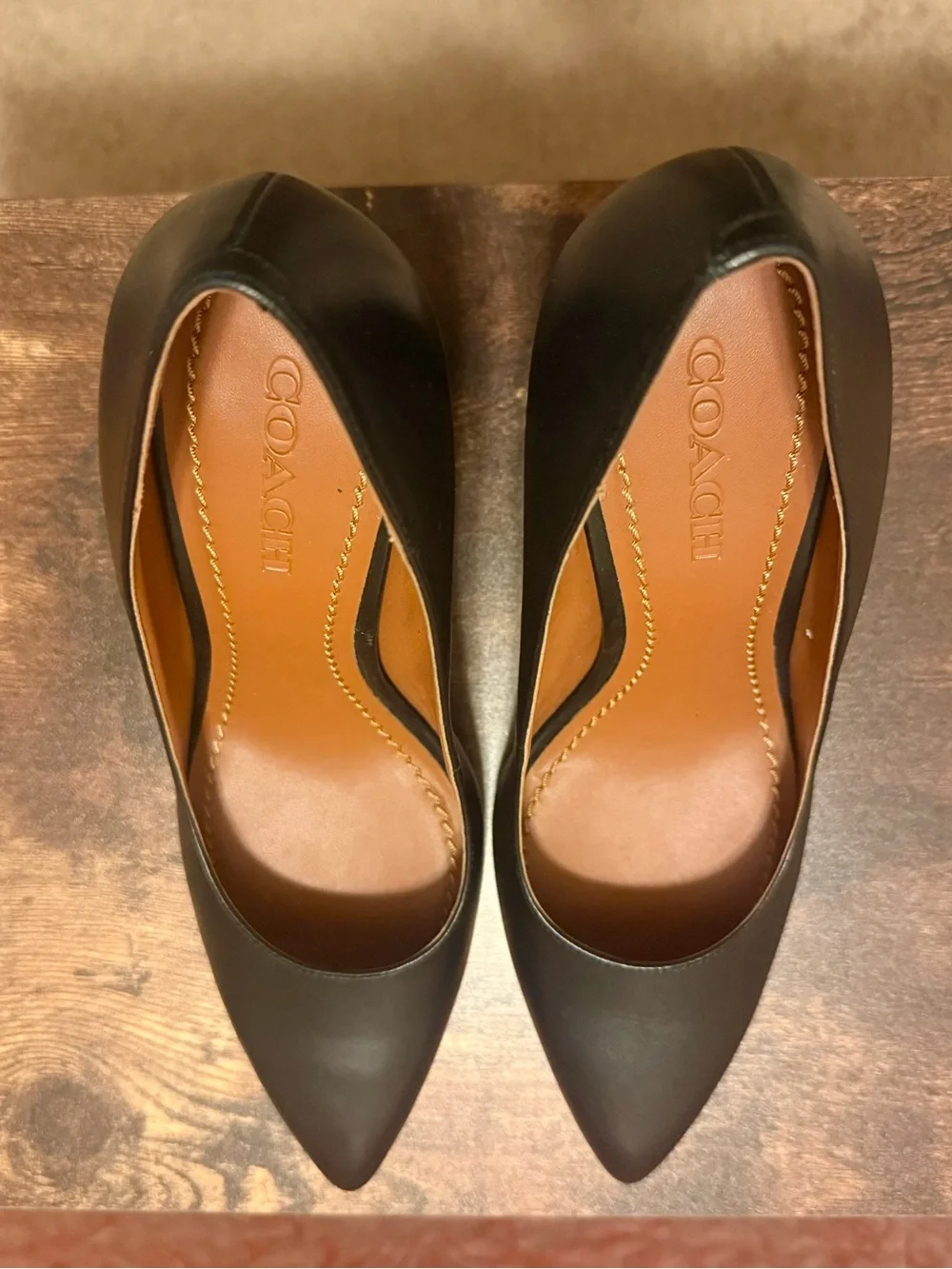 Coach Black Pointed-Toe Stiletto Pumps